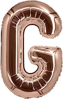 The Balloon Factory Letter G Foil Balloon, No Helium, 16-Inch Size, Rose Gold