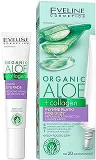 Eveline Organic Aloe+Collagen Wrinkles and Crow's Feet Reducing Liquid Eye Pads 20 ml