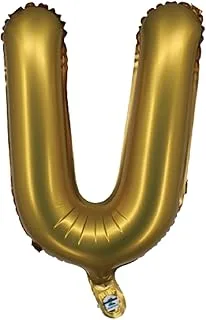 The Balloon Factory U-Shaped Foil Balloon, No Helium, 16-Inch Size, Gold