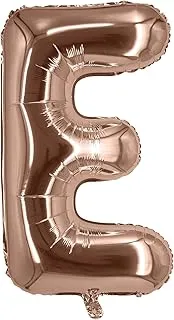 The Balloon Factory Letter E Foil Balloon, No Helium, 16-Inch Size, Rose Gold