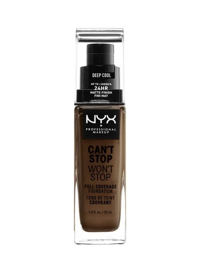 NYX PROFESSIONAL MAKEUP Can't Stop Won't Stop Full Coverage Foundation Deep Cool