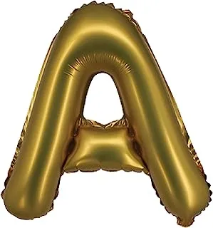 The Balloon Factory Letter A Foil Balloon, No Helium, 16-Inch Size, Gold