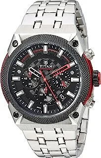 Titan Men's Quartz Watch with Analog Display and Stainless Steel Bracelet 90030KM01