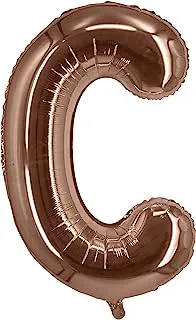 The Balloon Factory Letter C Foil Balloon, No Helium, 16-Inch Size, Rose Gold