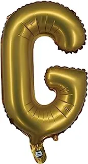 The Balloon Factory Letter G Foil Balloon, No Helium, 16-Inch Size, Gold