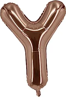The Balloon Factory Letter Y Foil Balloon, No Helium, 16-Inch Size, Rose Gold