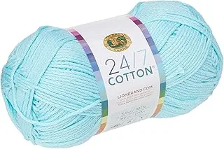 Lion Brand Yarn (1 Skein) 24/7 Cotton® Yarn, Aqua