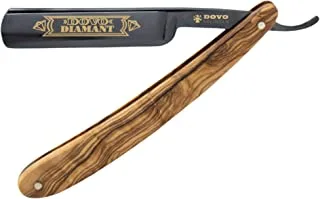 DOVO Diamant Straight Razor Olivewood Handle Black Blade 5/8''