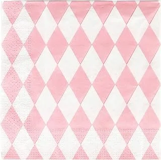 My Little Day Pink Diamonds Paper Napkins 20-Pack, Pink