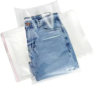 MARKQ 16 x 24 inches Clear Resealable Poly Mailers Bag, [35 Piece] Self-Sealing Plastic Cellophane Cello Bags for Packaging and Shipping Blankets, Books, Food, Bridal Shower Basket Supplies