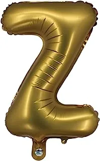 The Balloon Factory Letter Z Shape Foil Balloon Without Helium, 16-Inch Size, Gold