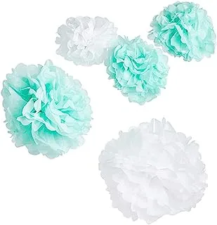 Various Brands Baby Wishes Pom Poms, White and Mint