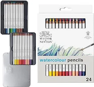 أقلام رصاص للفنانين من مجموعة Winsor & Newton Studio ، علبة أقلام ألوان مائية ، مجموعة من 24