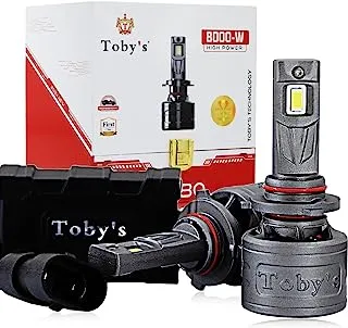 Tobys TY80 9005 / HB3 قطعتان 160 واط أصلي تم اختباره لمصابيح LED أمامية 16000 لومن 80 واط / قطعة Xtreme Bright مع درجة حرارة اللون 6500K
