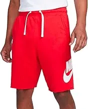 Nike Club Alumni Big Logo French Terry Shorts, Men's, Size M, University Red/White/(White)