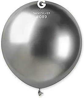 Gemar GB150 Non-Helium Latex Balloon, 19-Inch Size, 089 Shiny Silver