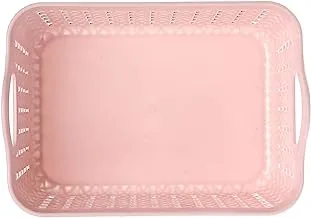 Yonovo Plastic Storage Basket 4 Piece Pink | Home & Kitchen | Storage & Organization | Bins | Containers | Shelf Baskets | Pantry Storage | Bathroom Storage