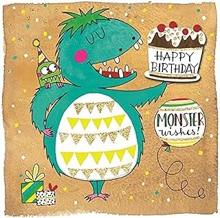 Rachel Ellen Monster Birthday Wishes Card for Children