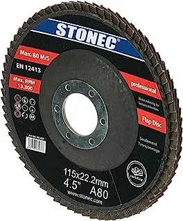 قرص رفرف Stonec Grit 80 ، مقاس 115 مم × 22.22 مم