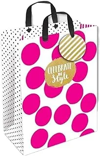 Rachel Ellen Designs Fizz Gift Bag, Medium, Pink