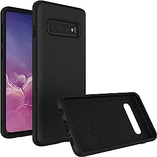 RhinoShield SolidSuit Phone Case for Samsung Galaxy S10, Leather/Black