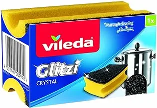 Vileda Glitzi Crystal dishwashing Sponge - 1 Piece high foam scourer For daily tough dirt