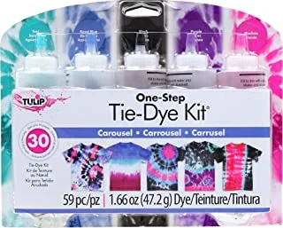 Tulip One-Step Tie-Dye Kit Carousel Colors Tie Dye, 59 Piece Set