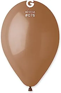 بالون لاتكس قياسي من جيمار 100 قطعة ، مقاس 12 بوصة ، بني موكا