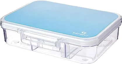 Babys Spot Plain Lunch Box, Blue/Clear