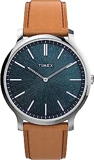 ساعة Timex الرجالية Gallary 40mm - حزام أسود مينا سوداء هيكل أسود