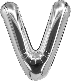 The Balloon Factory V-Shaped Foil Balloon, No Helium, 16-Inch Size, Silver