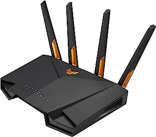 ASUS TUF Gaming AX3000 Dual Band WiFi 6 Extendable Gaming Router W/Port, Mobile Game Mode, Port Forwarding, Subscription-free Network Security, Instant Guard, Built-in VPN, AiMesh Compatible - Black.