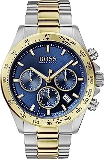 HUGO Boss Men's Black Dial Brown Leather Watch