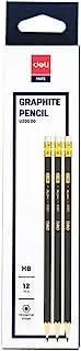 Deli EU20000 Graphite Pencil With Non Toxic Pvc Free Eraser 12-Pieces