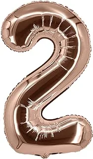 The Balloon Factory No Helium Number 2 Foil Balloon, 16