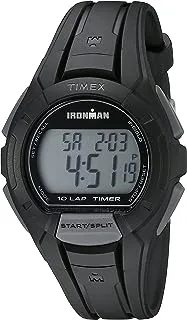 Timex Ironman للجنسين رياضية بالحجم الكامل ساعة كوارتز مع شاشة رقمية وحزام من الراتنج