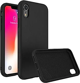 RhinoShield SolidSuit Protective Phone Case for iPhone XR, Leather/Black