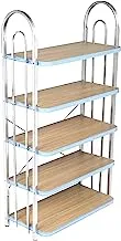 Generic Shoes Shelves 5 Tier |Stackable Shoe Rack Storage Organizer | for Bedroom Closet | Entryway | Hallway | Expandable & Adjustable| Metal Mesh
