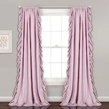 Lush Decor Reyna Lilac Window Panel Curtain Set for Living, Dining Room, Bedroom (Pair), 84