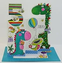 Rachel Ellen Whippersnappers Age 5 Boy Dinosaurs Birthday Card
