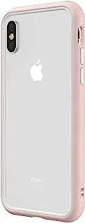 RhinoShield CrashGuard NX Bumper Case for iPhone X/XS with Frame and Rim, Blush Pink/White