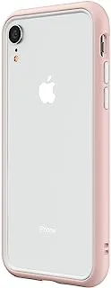 RhinoShield CrashGuard NX Bumper Case for iPhone XR with Frame and Rim, Blush Pink/White
