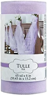Amscan Lovely Sheer Nylon Tulle Spool Wedding or Bridal Shower Party Decoration, 1 Piece, Made from Fabric, Lilac themed Wedding, 6