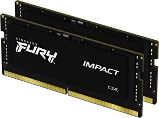 Kingston Fury Impact 16GB 4800MT/S DDR5 CL38 SODIMM XMP Ready (Kit of 2) Laptop Memory KF548S38IBK2-16