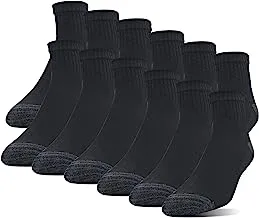 Gildan mens Polyester Half Cushion Ankle Socks, 12-pack Socks (pack of 12)
