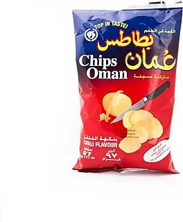 شيبس عمان رقائق البطاطس بنكهة الفلفل الحار - 100 جرام