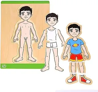 Edu Fun 3 Layers Puncture The Parts of The Boy's Body Puzzle