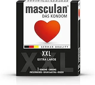 Masculan Type 5 Black Condoms, 2X-Large, 3-Piece