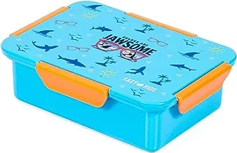Eazy Kids Jawsome Shark 1/2 / 3/4 Compartment Convertible Bento Lunch Box - Pink