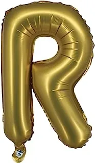 The Balloon Factory Letter R Foil Balloon Without Helium, 34-Inch Size, Gold